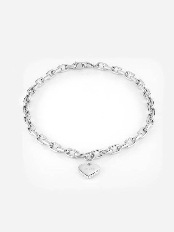 Falling In Love náhrdelník – Guess, Stříbrná barva Ženy