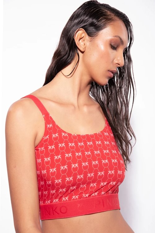 Luxusní Baldanzoso top, Červená barva, M