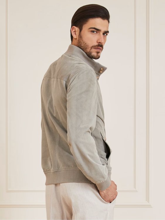 Real Suede bunda – Marciano, Khaki, Zelená barva Muži