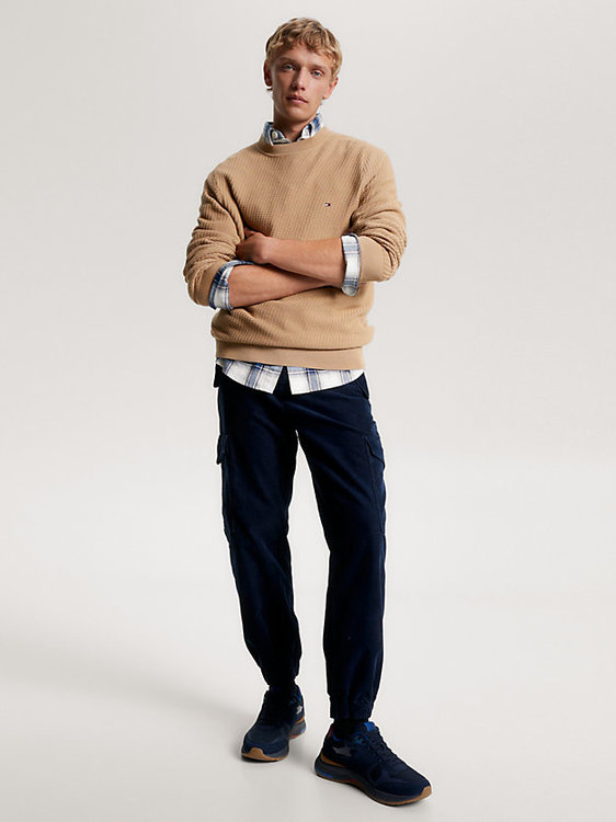 Rectangular svetr – Tommy Hilfiger, Béžová barva Muži