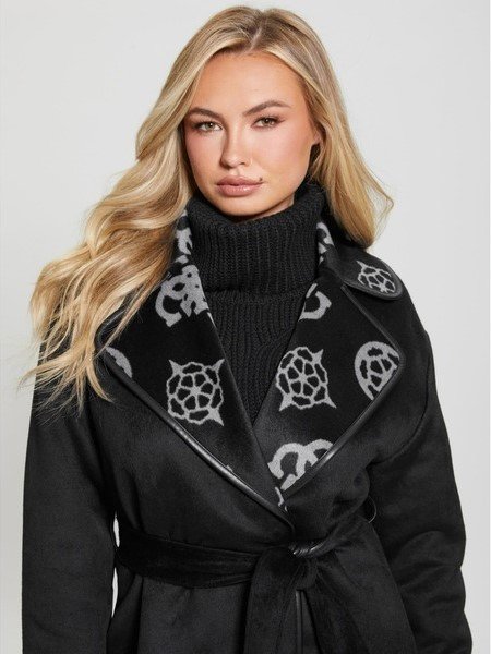 Ludovica Logo kabát Černá barva Ženy