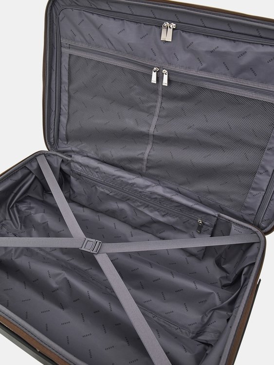 Módní Eliette Logo 28 kufr, Béžová, Hnědá barva, 2024