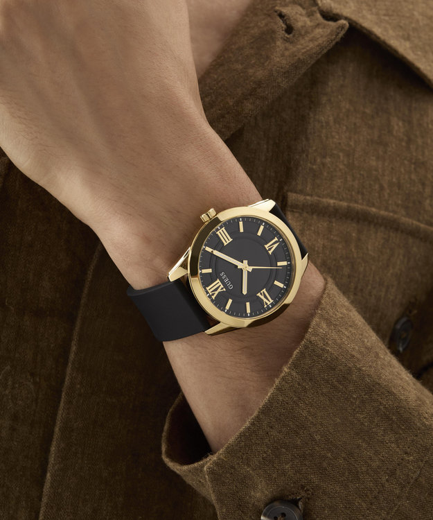GUESS – Elliot hodinky, Černá, Zlatá barva 1