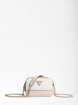 Guess – Noelle crossbody, Béžová, Bílá barva