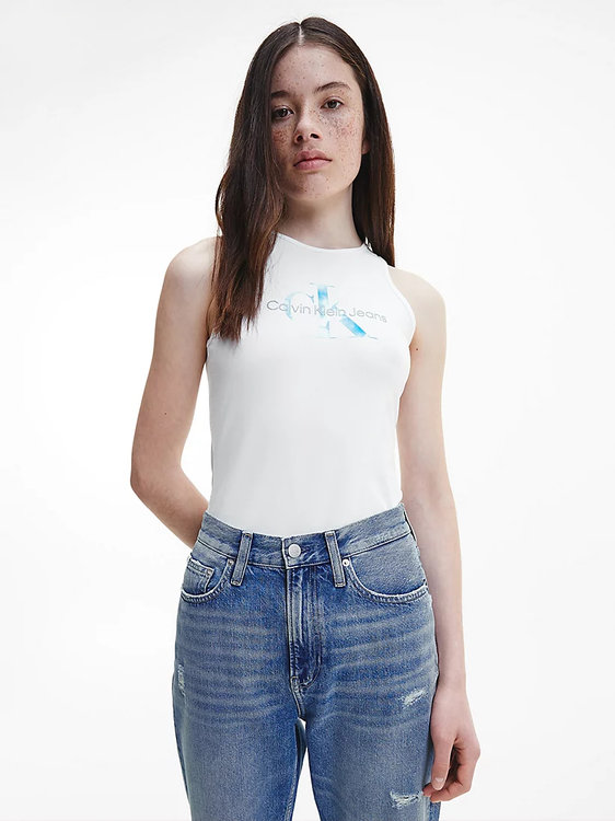 Luxusní Aqua top, Bílá barva, M