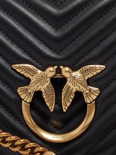 Luxusní Love Click Classic kabelka, Černá barva, U