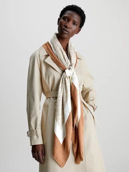 Módní Geo šála, Béžová barva, 2023
