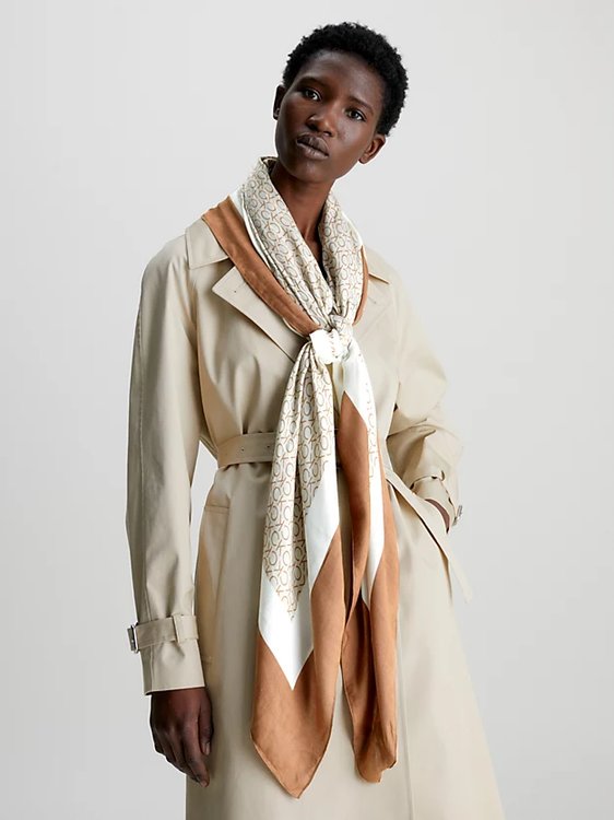 Módní Geo šála, Béžová barva, 2023