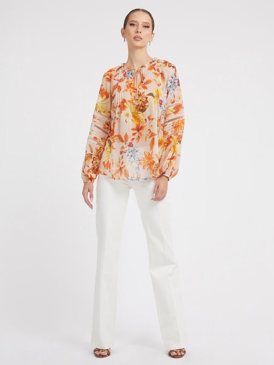 Módní Gilda top, Oranžová barva, 2023