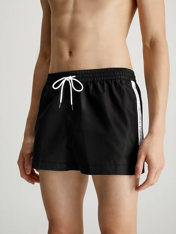 Core Logo Tape plavky – Calvin Klein Swimwear, Černá barva Muži