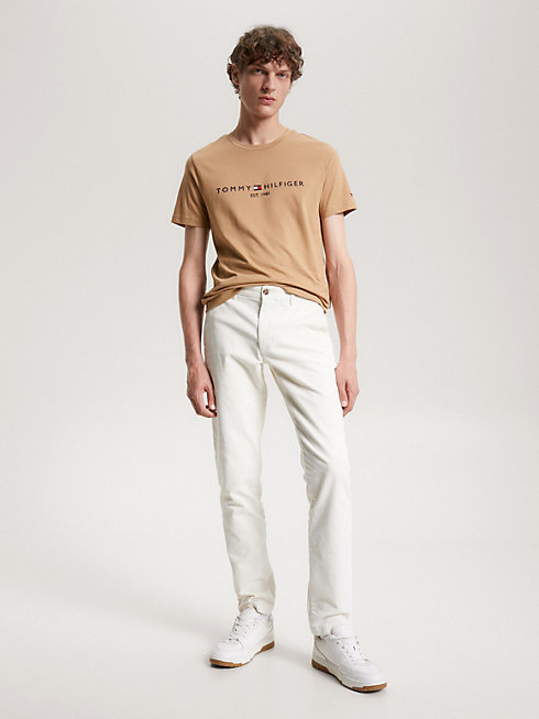 Tommy Logo triko – Tommy Hilfiger, Béžová barva Muži