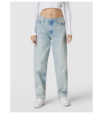 Straight jeany – Calvin Klein Jeans, Modrá barva Ženy