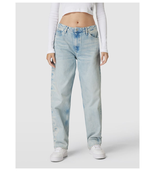 Straight jeany – Calvin Klein Jeans, Modrá barva Ženy