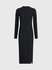 Tab Sleeve Split šaty – Calvin Klein Jeans, Černá barva Ženy