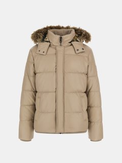 Luxusní Stretch Puffa bunda, Béžová barva, L