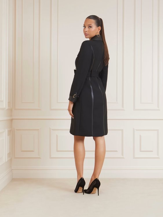 Módní Maddy Trench kabát, Černá barva, 2023