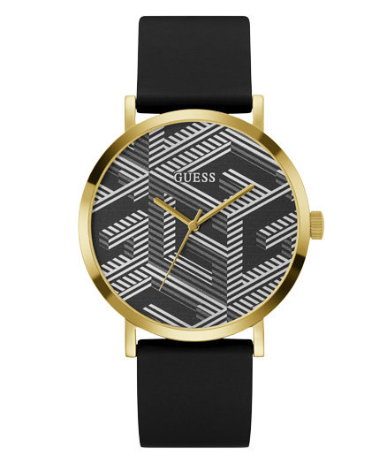 GUESS – G-Bossed hodinky, Černá, Zlatá barva