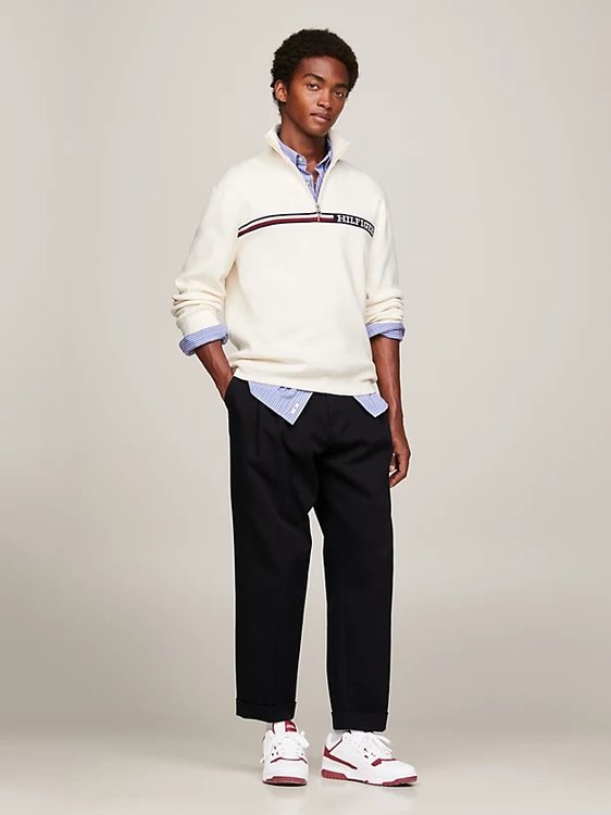 TH Basket Street tenisky – Tommy Hilfiger, Bílá, Vínová barva Muži