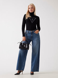 Luxusní Melanie Triangle Logo rolák, Černá barva, S, L