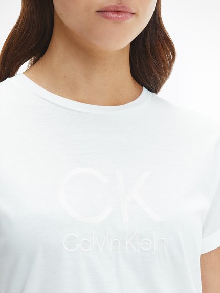 Embroidered triko – Calvin Klein, Bílá barva Ženy 1