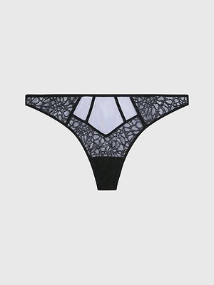 Calvin Klein Underwear – Black Graphic tanga, Černá barva