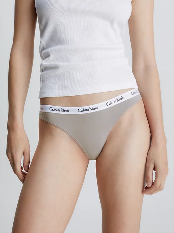 Carousel tanga – Calvin Klein Underwear, Béžová barva Ženy