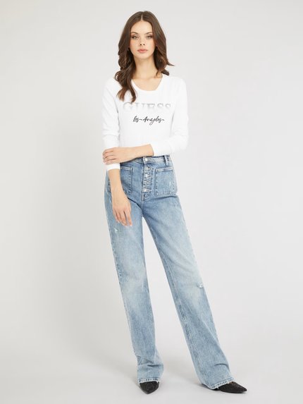 Módní Logo Micro Studs triko, Bílá barva, 2023