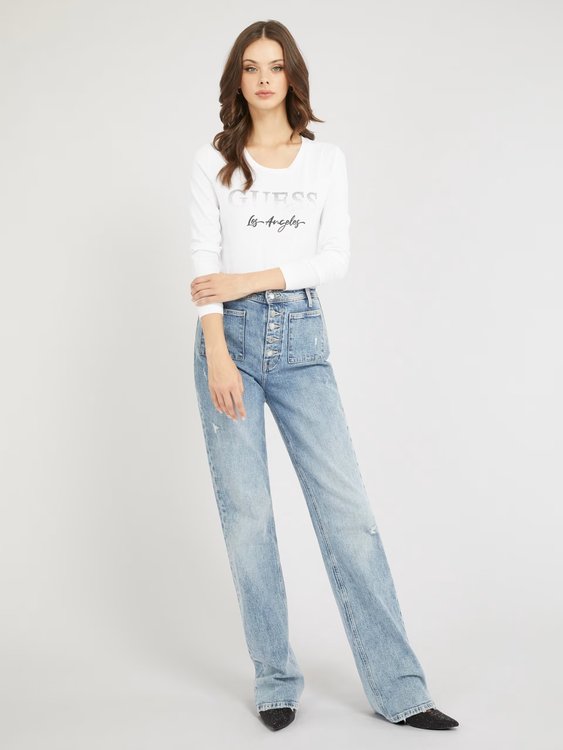 Módní Logo Micro Studs triko, Bílá barva, 2023