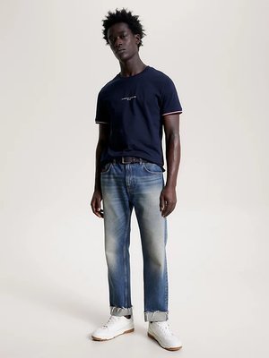 Tommy Logo Tipped triko – Tommy Hilfiger, Modrá barva Muži