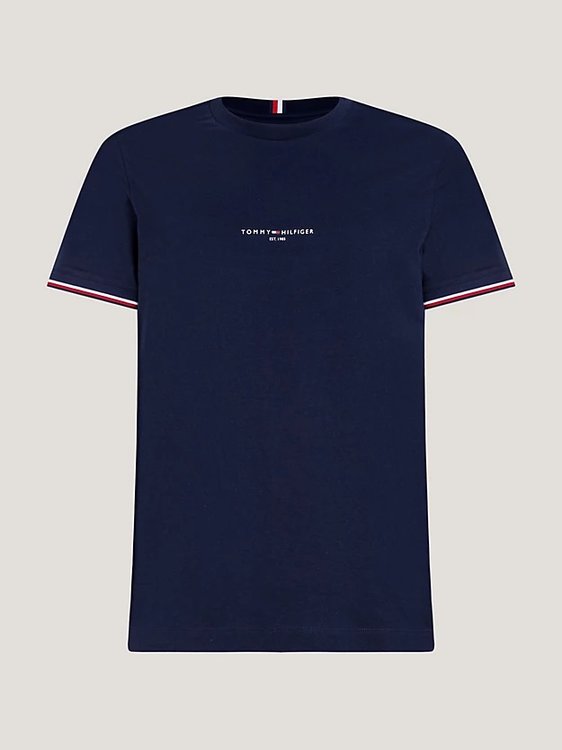 Tommy Logo Tipped triko Modrá barva Muži