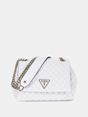 GUESS – Rianee Quilt crossbody, Bílá barva