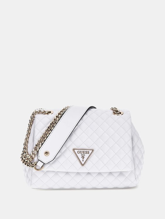 GUESS – Rianee Quilt crossbody, Bílá barva