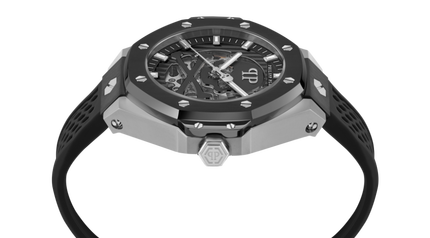 Módní $KELETON ROYAL hodinky, Černá, Stříbrná barva, 2024