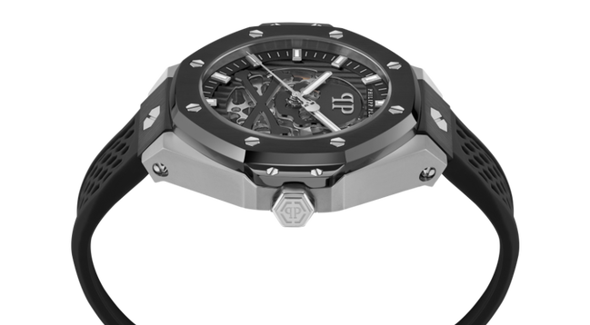 Módní $KELETON ROYAL hodinky, Černá, Stříbrná barva, 2024