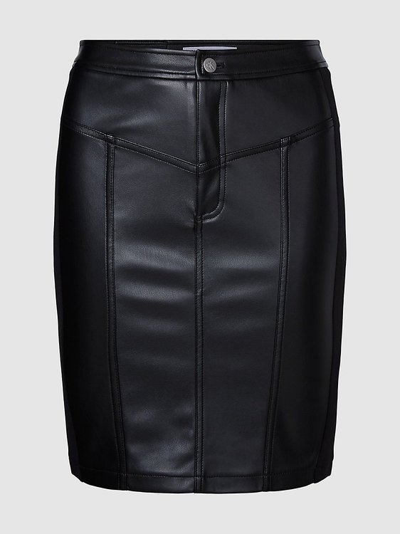 Sukně Faux Leather Stretch Černá barva Ženy, Ženy, Ženy