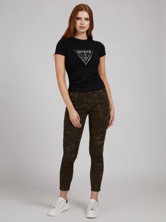 Triangle logo triko Černá barva Ženy