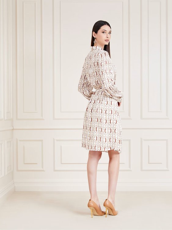 Golden Monogram šaty – Marciano, Béžová, Krémová barva Ženy