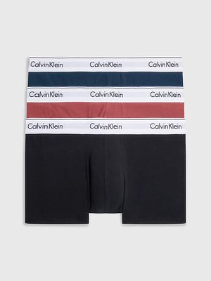 Calvin Klein Underwear – Modern Cotton boxery 3ks, Černá, Červená, Modrá barva