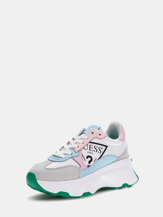 GUESS – Calebb tenisky, Modrá, Růžová, Zelená barva