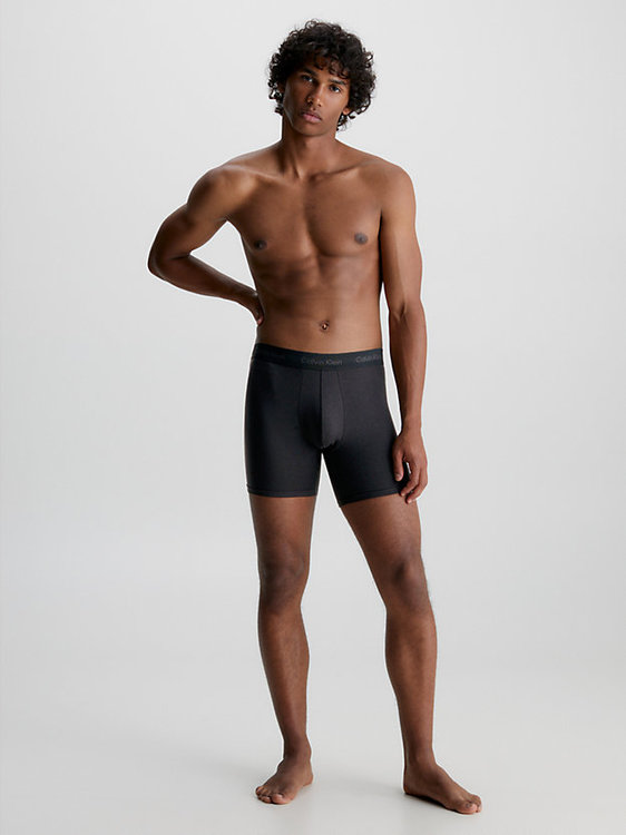 Luxusní Cotton Stretch boxery 3ks, Černá barva, S, M, L, XL