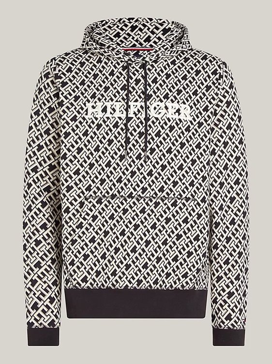 Monogram mikina Černá barva Muži