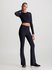 Luxusní Long Sleeve Cropped Gym triko, Černá barva, XS, S, M