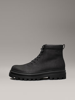 Calvin Klein Jeans, Černá barva Lugged Laceup biker obuv