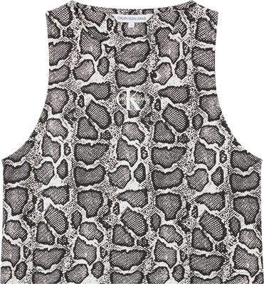 Módní Aop reptile tílko, Šedá barva, 2021