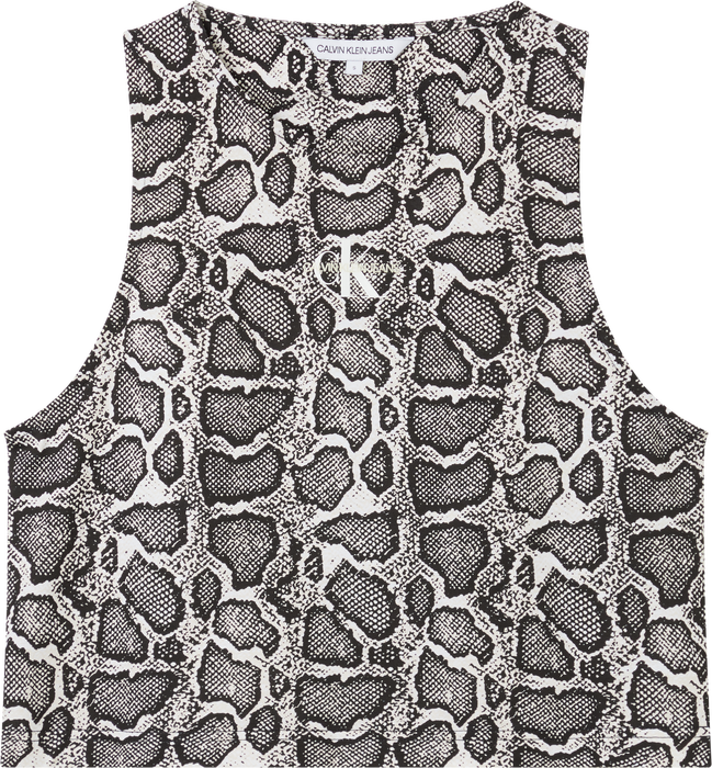 Módní Aop reptile tílko, Šedá barva, 2021