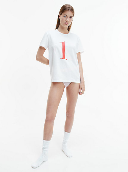 CK One pyžamové tričko – Calvin Klein Underwear, Bílá barva Ženy