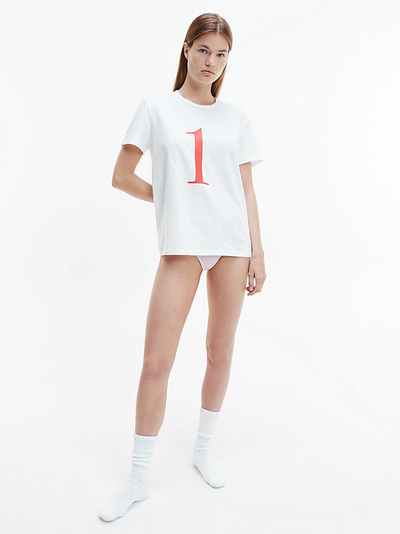 CK One pyžamové tričko – Calvin Klein Underwear, Bílá barva Ženy