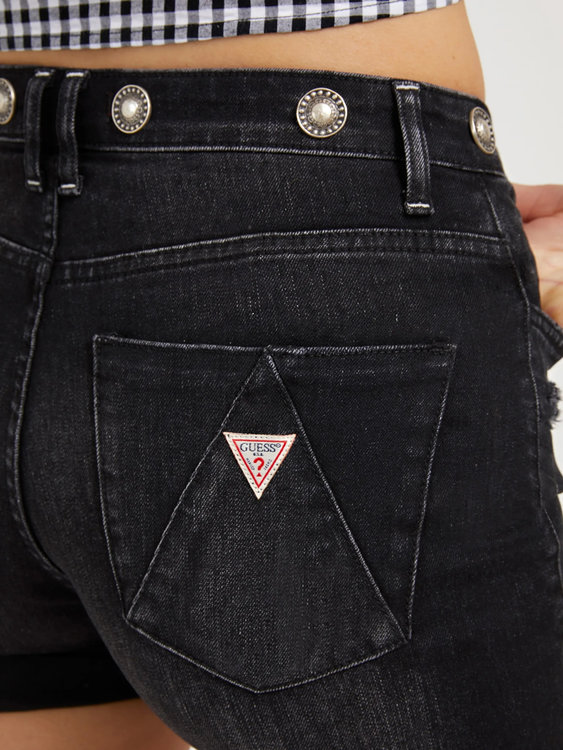 Luxusní Dolores denim šortky, Černá, Šedá barva, 24, 25, 26, 27, 28, 29, 30, 31