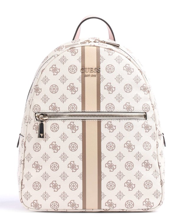Guess – Vikky 4G batoh, Béžová, Bílá barva
