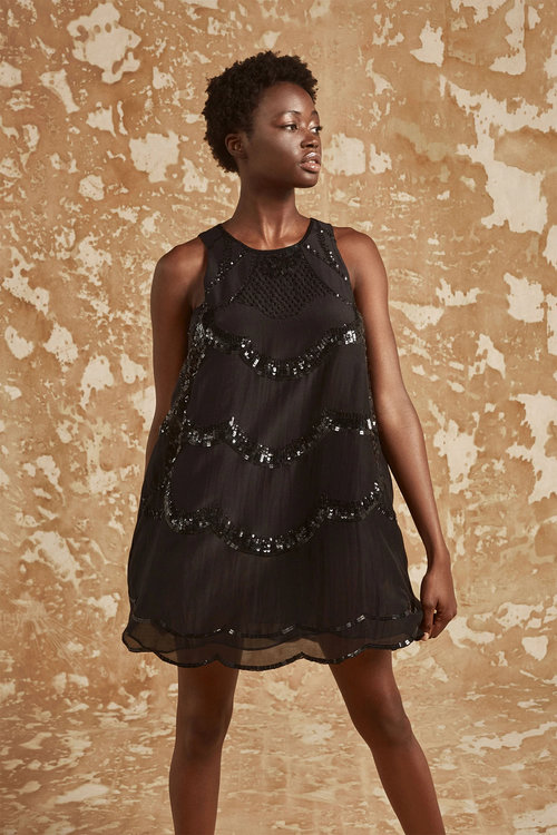 Módní Arsenico šaty, Černá barva, 2022